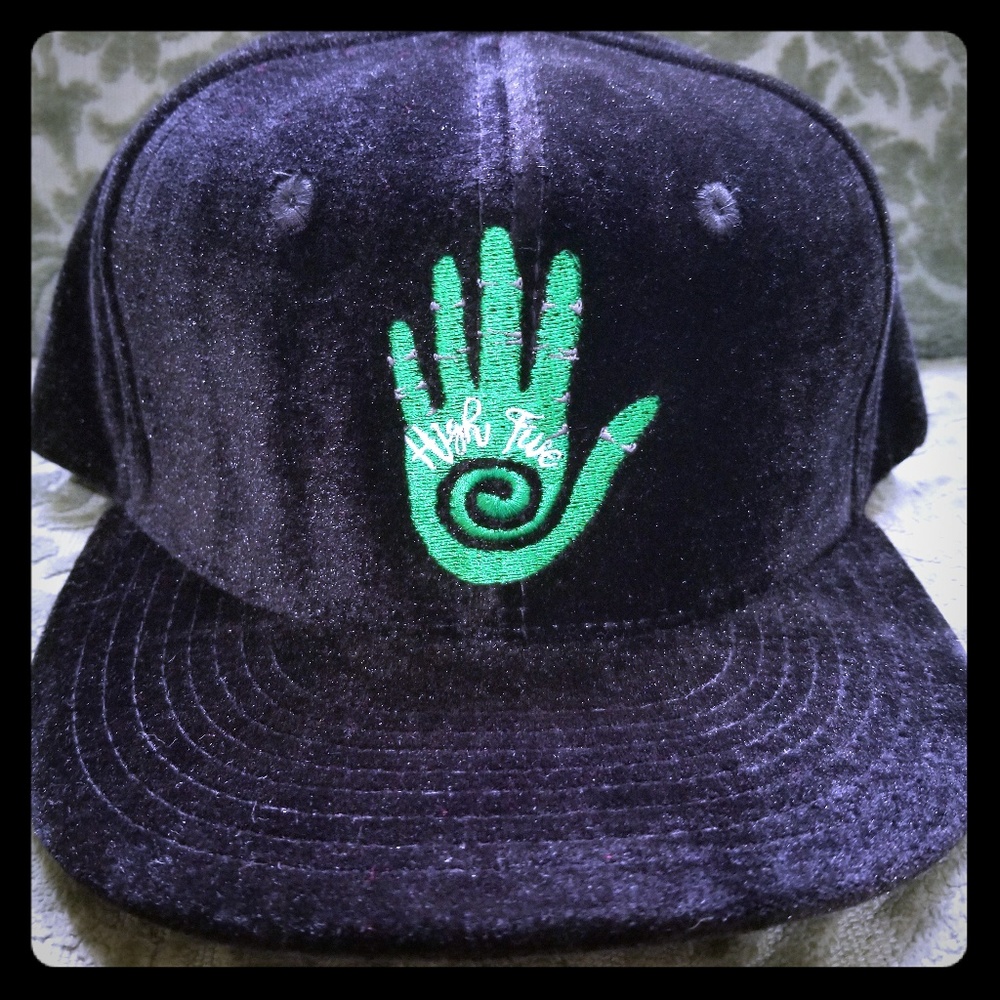 New High Five Velvet Embroidered Snapback
